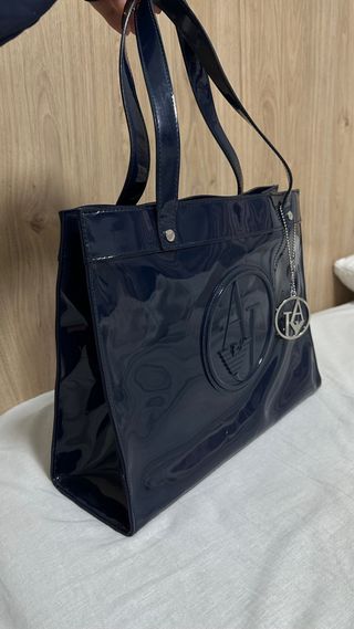 Bolso Armani Junior Azul Charol,