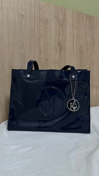 Bolso Armani Junior Azul Charol,