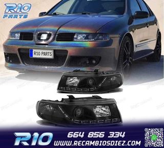 FAROS SEAT LEON 1M LUZ DIURNA FONDO NEGRO 99-05