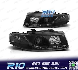 FAROS SEAT LEON 1M LUZ DIURNA FONDO NEGRO 99-05