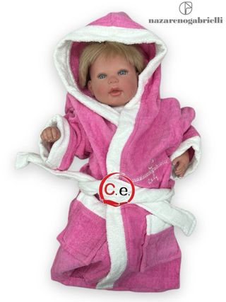 Accappatoio Nazareno Gabrielli bimba rosa