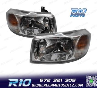FAROS PARA FORD TRANSIT 00-06 FONDO CROMO