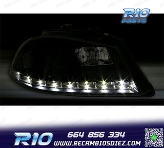 FAROS PARA SEAT IBIZA Y CORDOBA 6L 02-08 LUZ DIURNA LED FOND