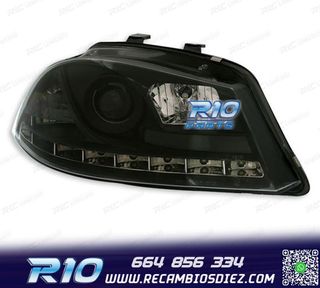 FAROS PARA SEAT IBIZA Y CORDOBA 6L 02-08 LUZ DIURNA LED FOND