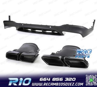 DIFUSOR MERCEDES GLC X253 15-18 LOOK AMG PDC + COLAS ESCAPE