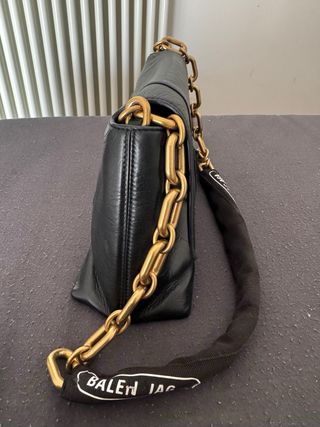 Borsa Balenciaga Pelle Nera Oro autentic