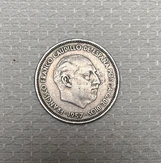 Moneda 25 Ptas 1957 Estrella 64