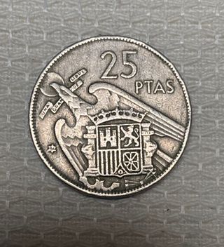Moneda 25 Ptas 1957 Estrella 64