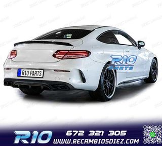 DIFUSOR MERCEDES CLASE C C205 COUPÉ 15-18 LOOK AMG PDC NEGR