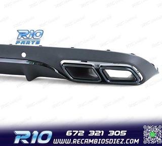 DIFUSOR MERCEDES CLASE C C205 COUPÉ 15-18 LOOK AMG PDC NEGR