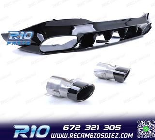 DIFUSOR MERCEDES CLA C118 19- AMG NEGRO BRILLO + COLAS ESCAP