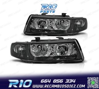 FAROS SEAT LEON TOLEDO 99-05 OJOS ANGEL FONDO NEGRO