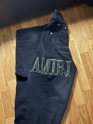 Pantaloni Amiri neri strappati
