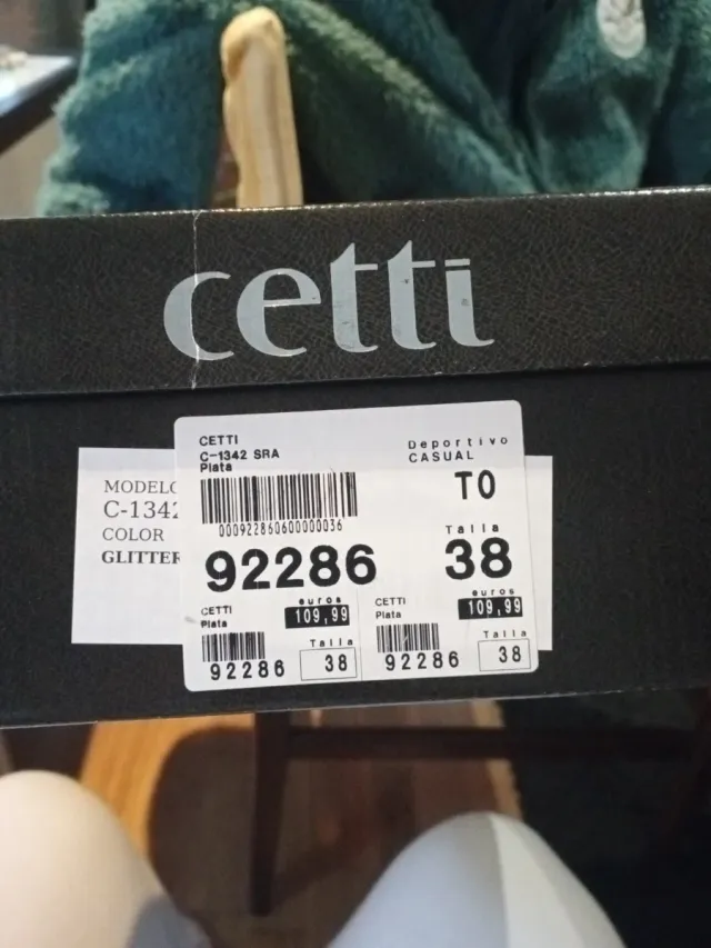 Zapatillas Cetti plateadas - Usadas una vez