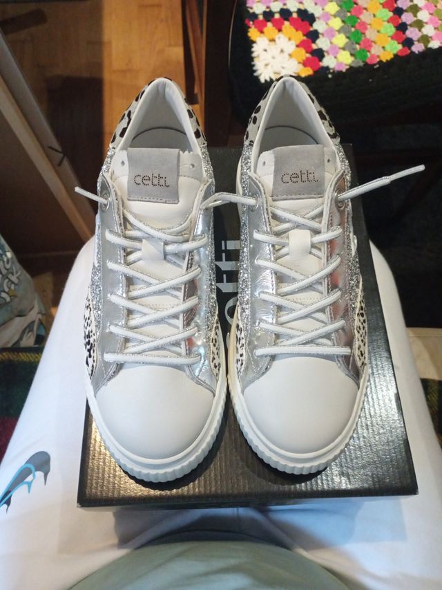 Zapatillas Cetti plateadas - Usadas una vez