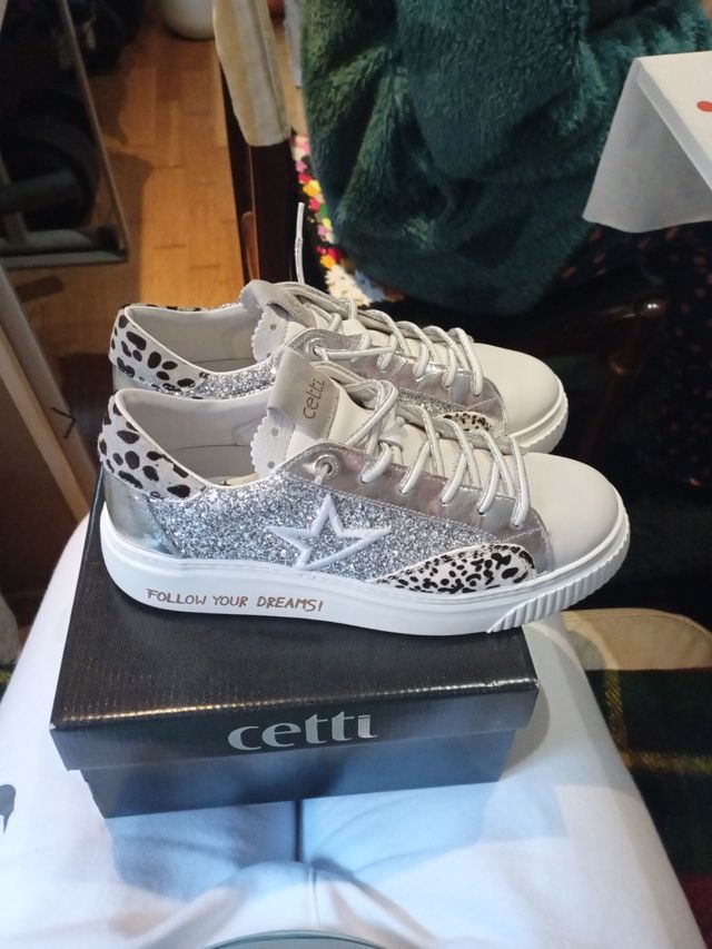 Zapatillas Cetti plateadas - Usadas una vez