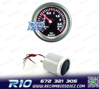 RELOJ PRESIÓN TURBO FONDO NEGRO ILUMINADO