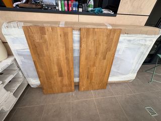 Mesa de madera marrón con prolongación 