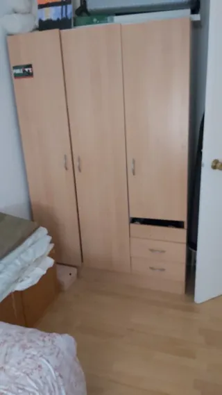 Vendo Armario de madera, en dentro blanco.