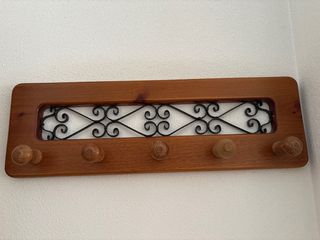 Perchero Madera y Metal Decorativo