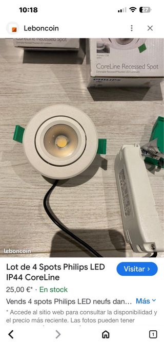 Luces LED Philips (6 unidades) CORELINE empotrable