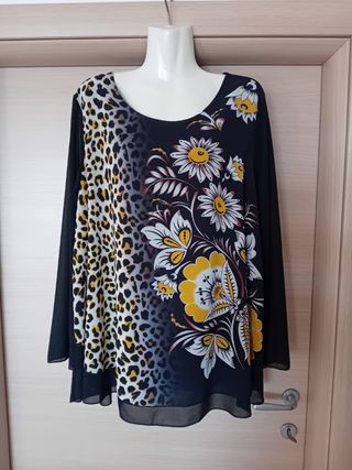 Blusa donna curvy Made in Italy