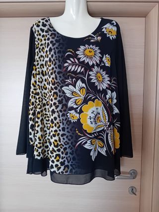 Blusa donna curvy Made in Italy