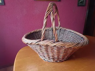 Cesta de mimbre grande 