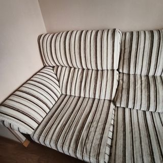 Sofá Chaiselongue Beige y Marrón