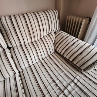 Sofá Chaiselongue Beige y Marrón