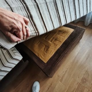 Sofá Chaiselongue Beige y Marrón
