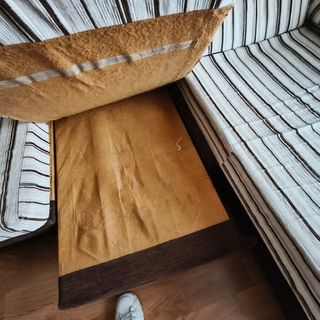 Sofá Chaiselongue Beige y Marrón