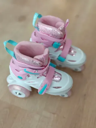 Patines Cariboo Niña Rosa y Blanco
