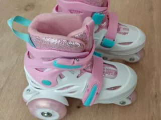 Patines Cariboo Niña Rosa y Blanco