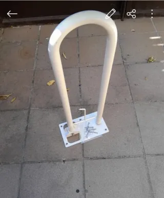 Soporte baño discapacitados metal blanco