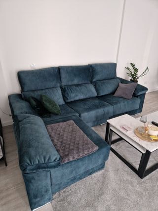 Sofá modular verde oscuro