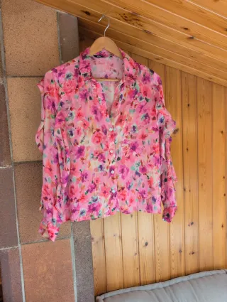 Blusa floral rosa