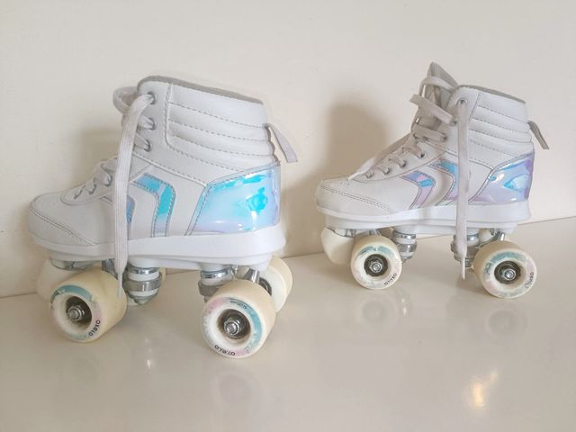 Pattini OXELO Decathlon n.33 bianchi