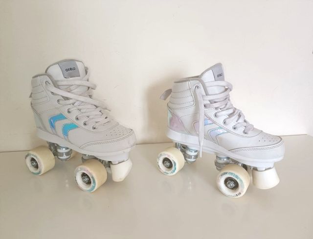 Pattini OXELO Decathlon n.33 bianchi