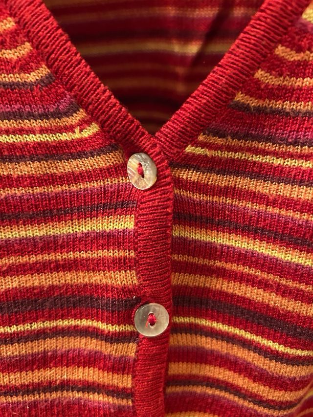 Cardigan H&M righe rosse manica lunga taglia S