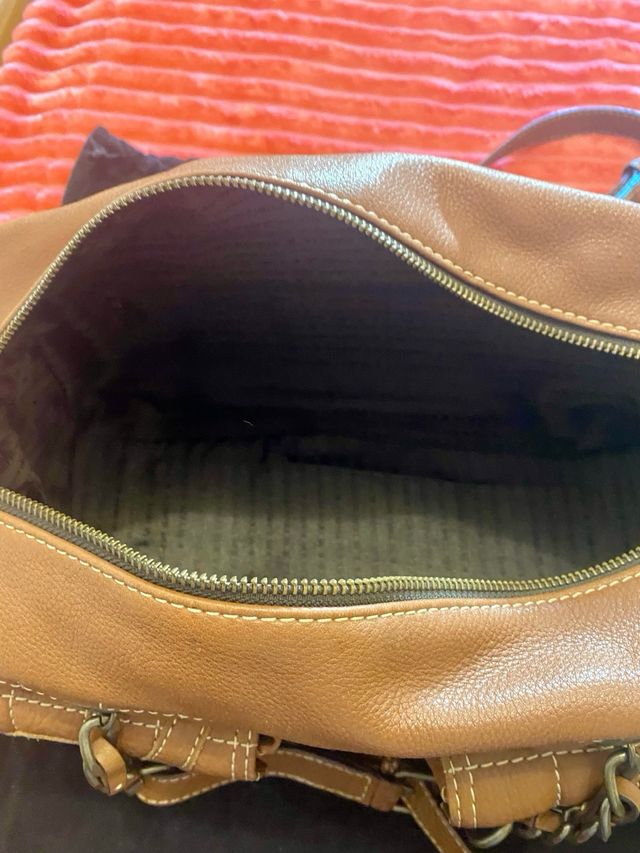 Bolso Purificación García de piel marrón, vintage