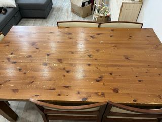Mesa comedor madera MACIZA 180x100
PARA PULIR.
