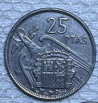 3 Monedas 25 Ptas 1957 Estrella 69