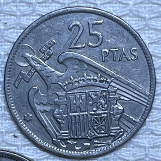 3 Monedas 25 Ptas 1957 Estrella 69