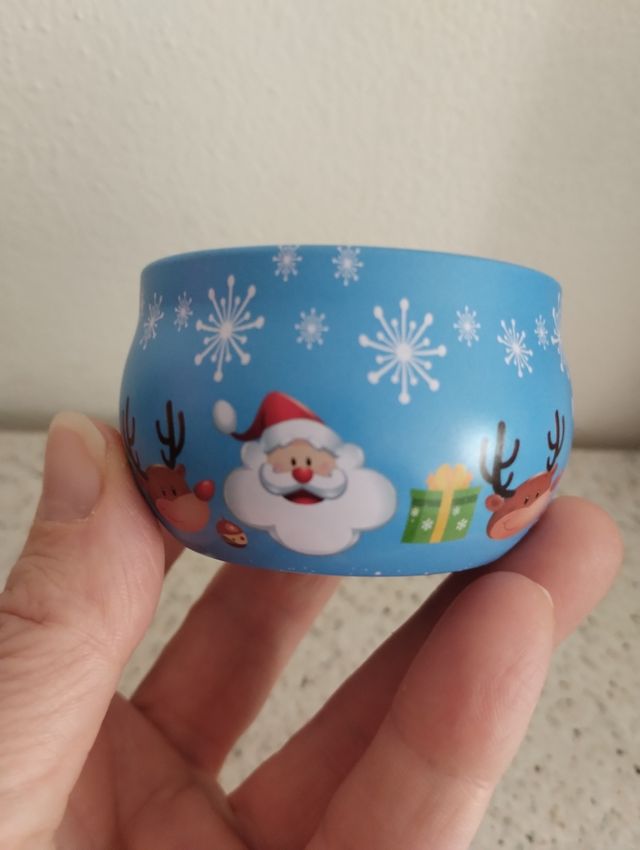 Candela Natalizia con Orso, Casa e Ghirlanda