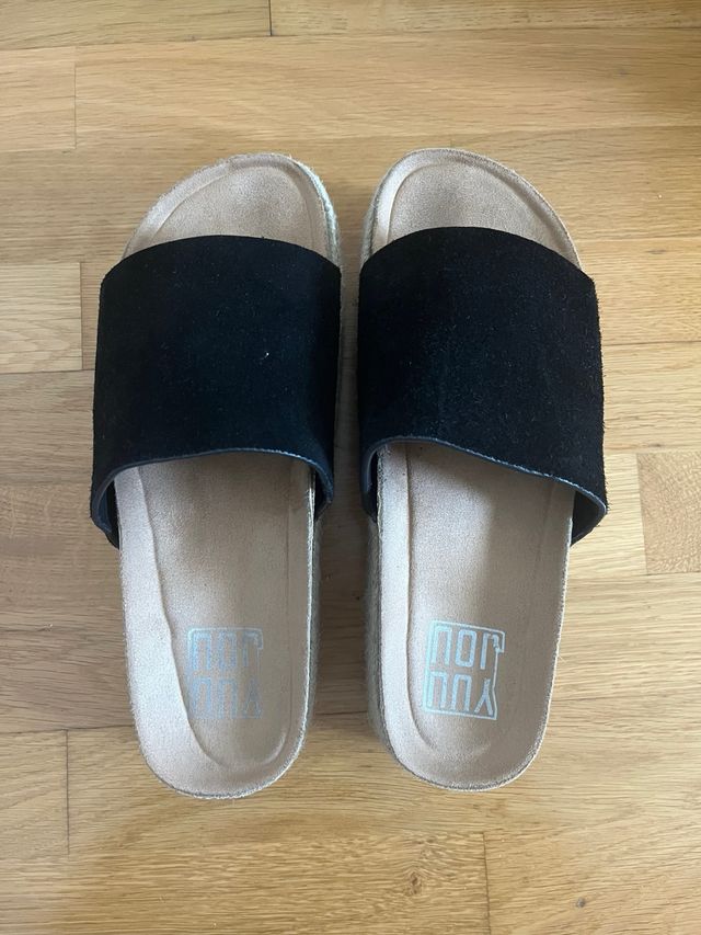 Sandalias negras plataforma