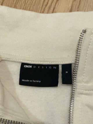 Sudadera Crop Manga Larga Blanca