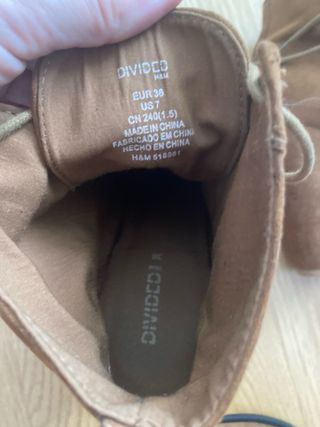 Botines Divided Talla 38 con cordones y plataforma