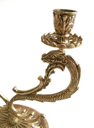 Coppia Candelabri Bronzo Figure Mitologiche