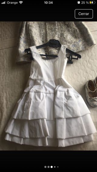 Traje Fallera Niña Azul y Blanco
